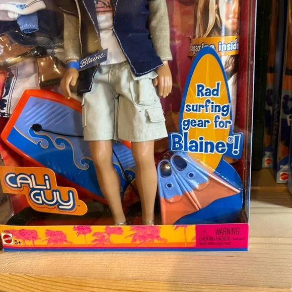 Mattel Cali Guy Blaine with Blue and White Surf Gear NRFB - Picture 3 of 9